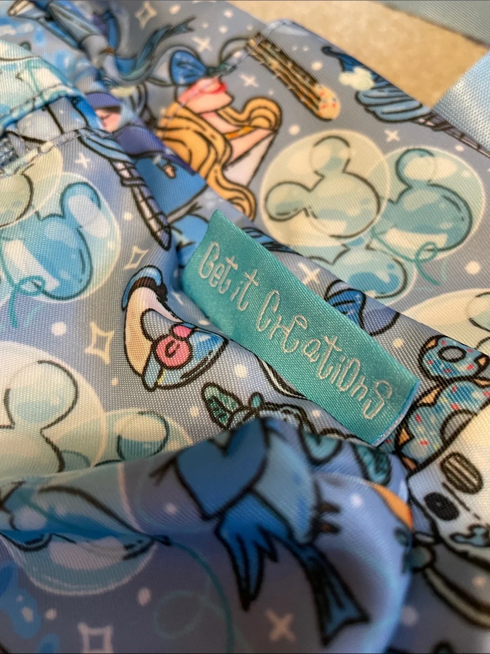 Disney Get it Creations Mini Backpack Park Blues Mickey Balloon Aurora